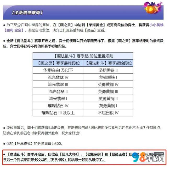 金铲铲S12大师可以和王者双排?金铲铲S12新赛季调整介绍