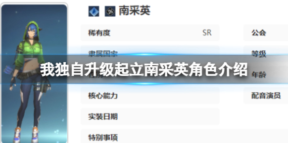 我独自升级起立南采英角色介绍