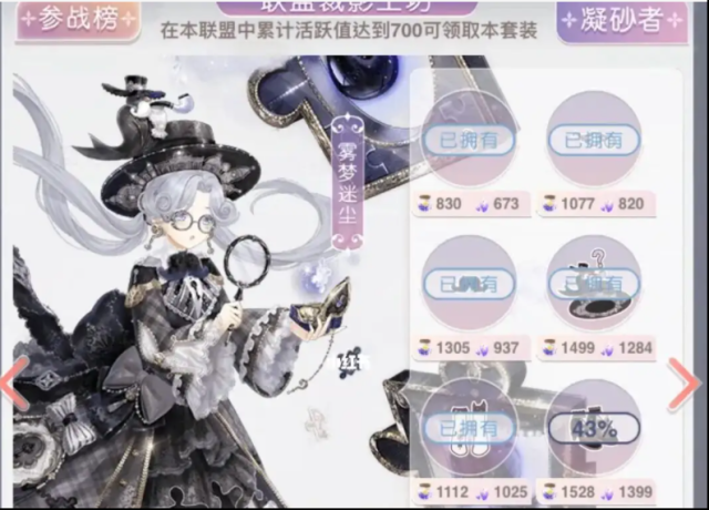 奇跡暖暖活躍度