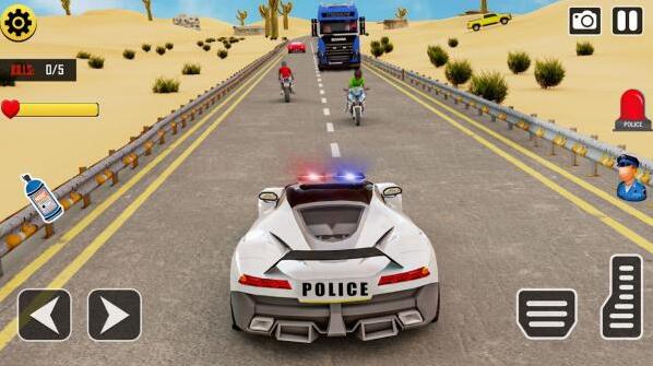 警車特技巨型坡道坡道