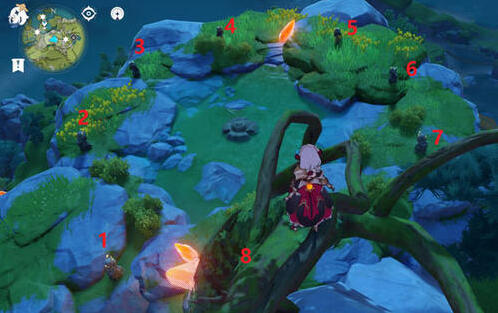 原神輕策莊最高處石像點亮方法