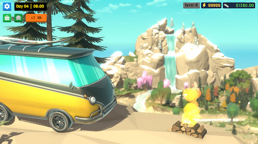 房車露營模擬器停下