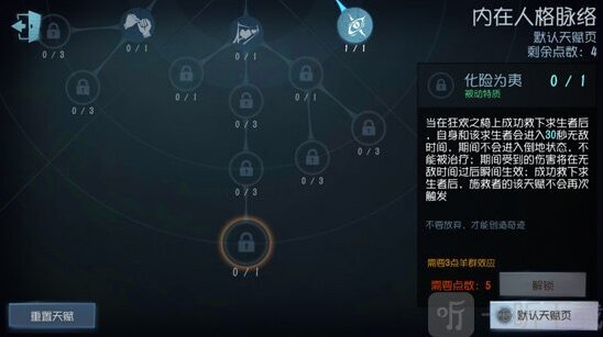 第五人格天賦化險(xiǎn)為夷使用攻略
