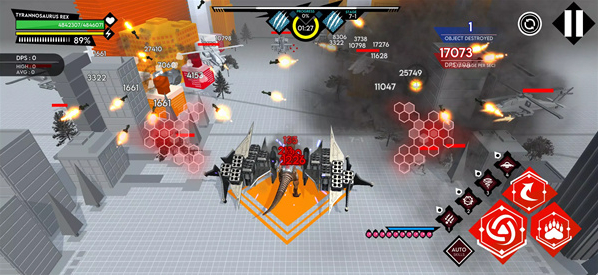 机械恐龙城市粉碎伤害数字