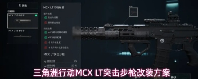 三角洲行动MCX LT突击步枪改装方案