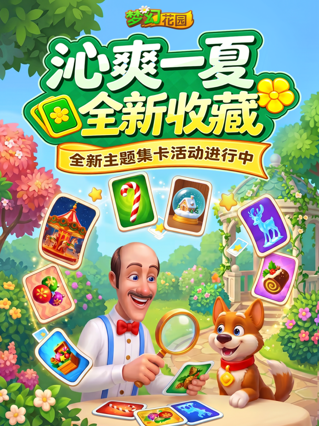 梦幻花园夏日主题集卡开启 收集卡牌赢丰厚奖励