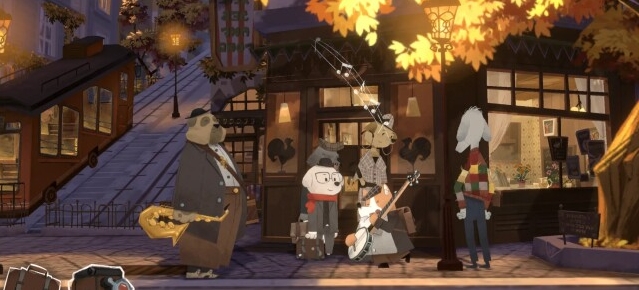 落日山丘落日