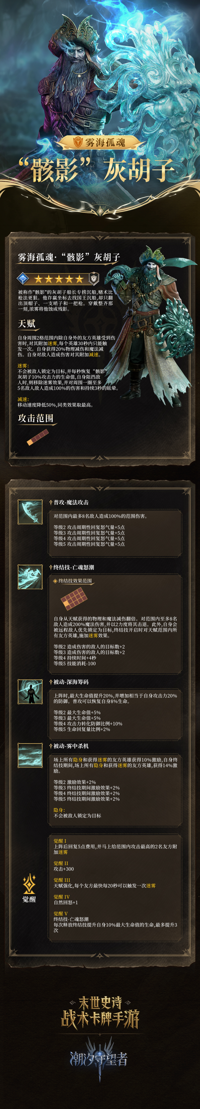 潮汐守望者英雄档案 雾海孤魂骸影灰胡子人设解析