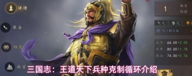 三国志：王道天下兵种克制循环介绍