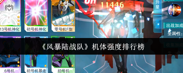 《风暴陆战队》机体强度排行榜
