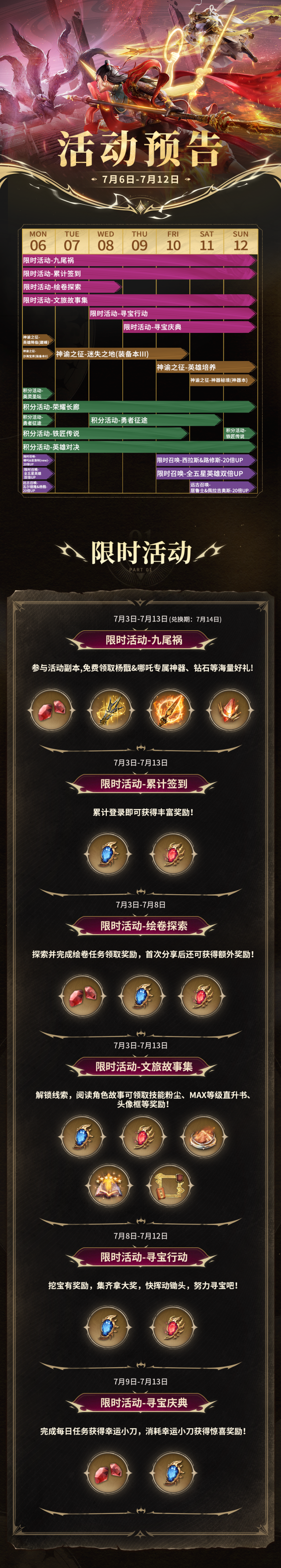 潮汐守望者7.6-7.12活动预告上线，多重限时活动轮番开启