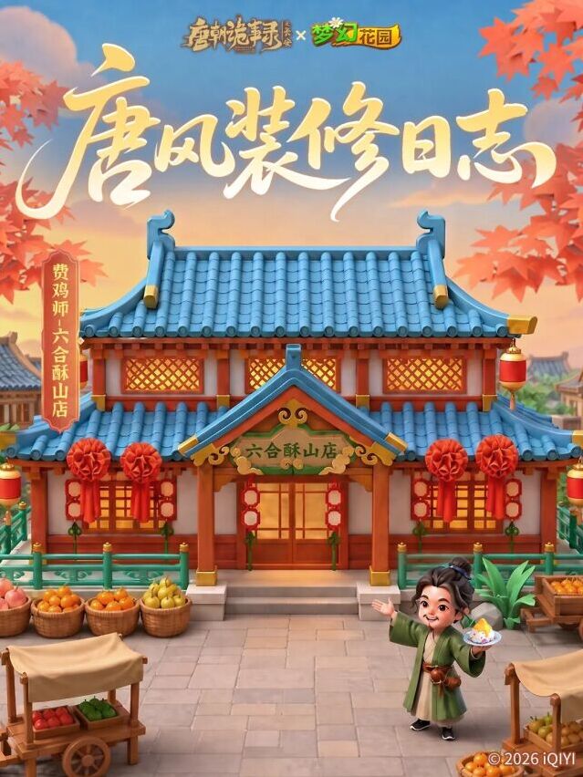 梦幻花园唐诡联动皮肤上新 费鸡师酥饼店、薛环练武场来袭
