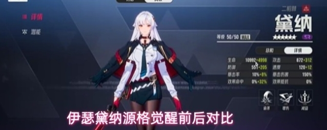 伊瑟黛纳源格觉醒前后对比