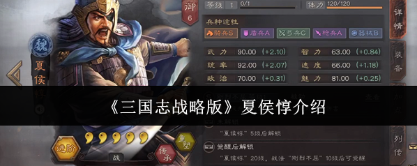 《三国志战略版》夏侯惇介绍
